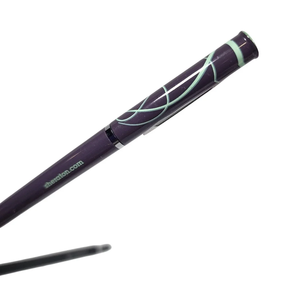 Sheraton‎ Pens Set Black Purple Logo Hotel Business Office Supplies